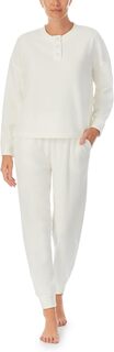 Укороченные джоггеры на пуговицах с длинными рукавами и пижамным комплектом Sanctuary, белый