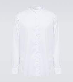 Рубашка из смесового хлопка Giorgio Armani, белый