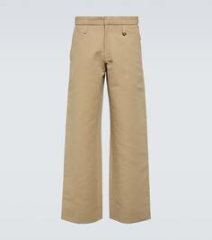 Брюки le pantalon piccinni из смесового хлопка Jacquemus, бежевый