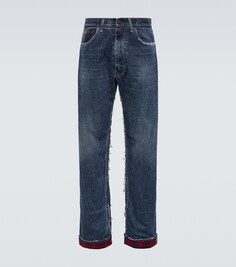 Прямые джинсы x pendleton с потертостями Maison Margiela, синий