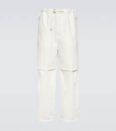 Хлопковые брюки Jil Sander, белый