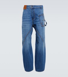 Перекрученные джинсы широкого кроя Jw Anderson, синий