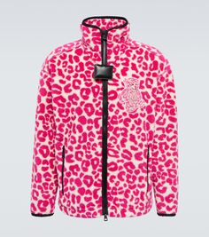 1 куртка moncler jw anderson на молнии с леопардовым принтом Moncler Genius, розовый