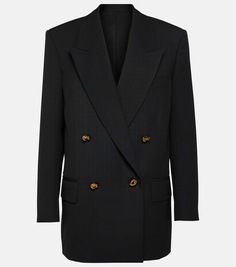 Шерстяной пиджак Bottega Veneta, черный