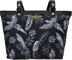 Городская сумка-тоут с застежкой-молнией, ткань с принтом 12005 Anuschka, цвет Jungle Macaws