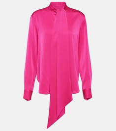 Блузка из атласного крепа Alex Perry, розовый