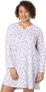 Ночная рубашка больших размеров с цветочным принтом и длинными рукавами Karen Neuburger, цвет Wildflower Burst