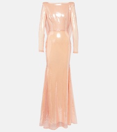 Платье с блестками Alex Perry, розовый