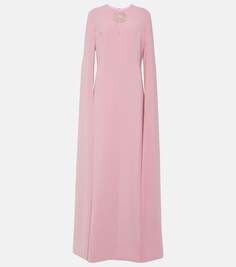 Украшенное платье с накидкой Elie Saab, розовый
