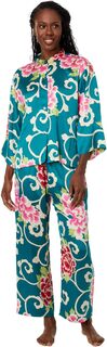 Атласный пижамный комплект Saz N by Natori, цвет Spruce Multi