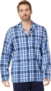 Пижамная рубашка с длинными рукавами из ткани Yarn-Dye Polo Ralph Lauren, цвет Monroe Plaid/RL2000 Red Pony Player