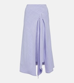 Асимметричная юбка макси с принтом тай-дай Victoria Beckham, фиолетовый