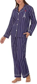 Классический пижамный комплект с длинными рукавами из органического хлопка Bedhead PJs, цвет Oxford Stripe