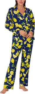 Классический пижамный комплект с длинными рукавами Trina Turk x Bedhead Bedhead PJs, цвет Lemons