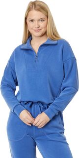 Толстовка Sand Wash Funnel Neck Half Zip Sweaty Betty, цвет Lightning Blue