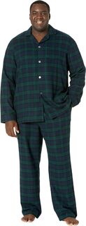 Фланелевая пижама в шотландскую клетку, высокая L.L.Bean, цвет Black Watch Tartan L.L.Bean®