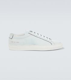 Кроссовки achilles из выцветшей кожи Common Projects, серебро