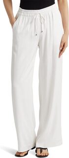 Широкие брюки из твила Petite LAUREN Ralph Lauren, белый