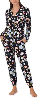 Классический пижамный комплект для джоггеров Notch с длинными рукавами из органического хлопка Bedhead PJs, цвет Posies