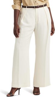 Широкие брюки с двусторонним жоржетом больших размеров LAUREN Ralph Lauren, цвет Mascarpone Cream