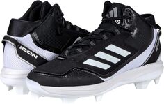 Бутсы Icon 7 Mid TPU Baseball Cleats adidas, цвет Black/Silver Metallic/White