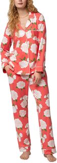 Классический пижамный комплект с длинными рукавами Bedhead PJs, цвет Perfect Peonies