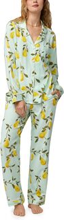 Классический пижамный комплект с длинными рукавами Bedhead PJs, цвет Pear Tree