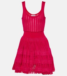 Кринолиновое мини-платье Alaïa, розовый