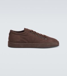 Кожаные кроссовки Giorgio Armani, коричневый