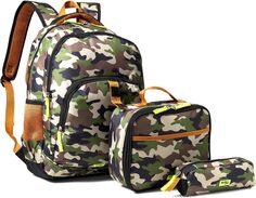 Рюкзак Multi Compartment Backpack Bundle w/ Lunch Box &amp; Pencil Pouch Western Chief, камуфляж