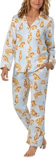 Классический пижамный комплект из органического хлопка с длинными рукавами Bedhead PJs, цвет Fancy Cats