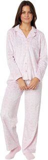 Новинка: флисовый пижамный комплект Minky с длинными рукавами для подруги и носками Karen Neuburger, цвет Winter Brocade/Pink