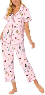 Классический укороченный пижамный комплект с короткими рукавами Bedhead PJs, цвет Let&apos;s Do Brunch