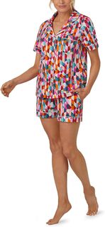 Короткий пижамный комплект с короткими рукавами Trina Turk X Bedhead Bedhead PJs, цвет Dancing Dots