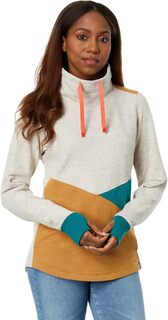Толстовка Cozy Color-Block Sweatshirt L.L.Bean, цвет Gray Birch Heather/Toffee Heather L.L.Bean®