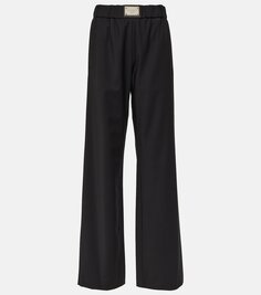 Широкие брюки из смесовой шерсти Dolce&amp;Gabbana, черный