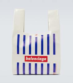 Кожаная большая сумка monday Balenciaga, белый