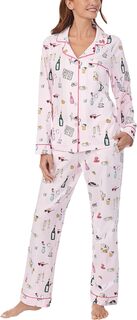 Классический пижамный комплект с длинными рукавами из органического хлопка Bedhead PJs, цвет Let&apos;s Do Brunch