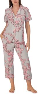 Укороченная пижама из органического хлопка с короткими рукавами Bedhead PJs, цвет Shadow Blossom
