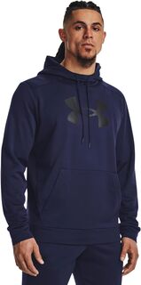 Флисовая толстовка с большим логотипом Armor Under Armour, цвет Midnight Navy/Black