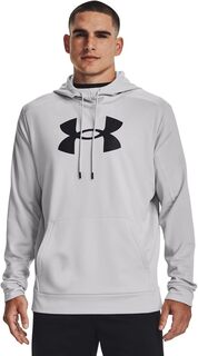 Флисовая толстовка с большим логотипом Armor Under Armour, цвет Halo Gray/Black