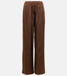 Пижамные штаны из шелкового атласа Loewe, коричневый