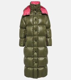 Пуховик парнаиба Moncler, зеленый