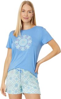 Легкая футболка Sleep Turtle Mandala Life is Good, цвет Cornflower Blue