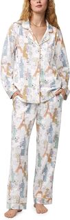 Классический пижамный комплект с длинными рукавами Bedhead PJs, цвет Bon Voyage Snoopy