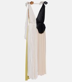 Плиссированное платье макси Victoria Beckham, мультиколор