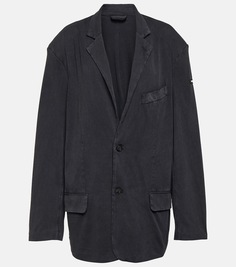 Хлопковый пиджак Balenciaga, черный