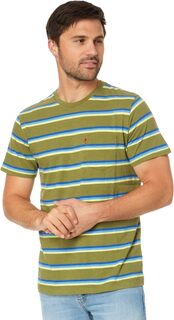 Классическая футболка с короткими рукавами и карманами Levi&apos;s, цвет Green Stripe Levis