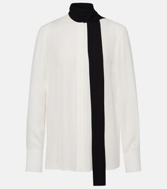 Шелковая блузка Valentino, белый
