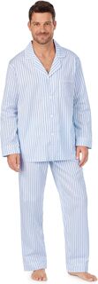 Классический мужской пижамный комплект с длинным рукавом Bedhead PJs, цвет Blue 3-D Stripe
